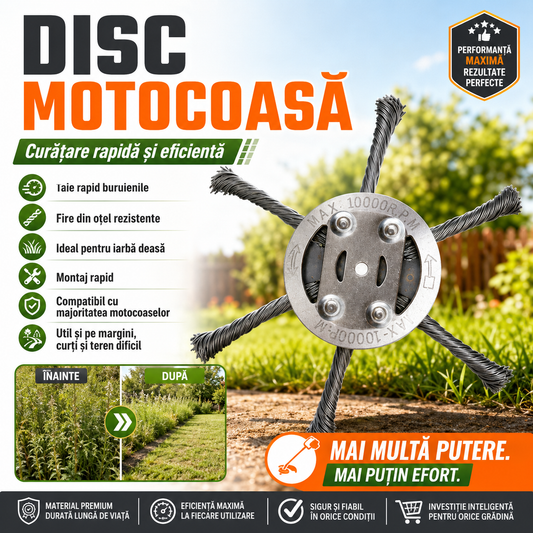 Disc Motocoasă cu Sârmă de Oțel
