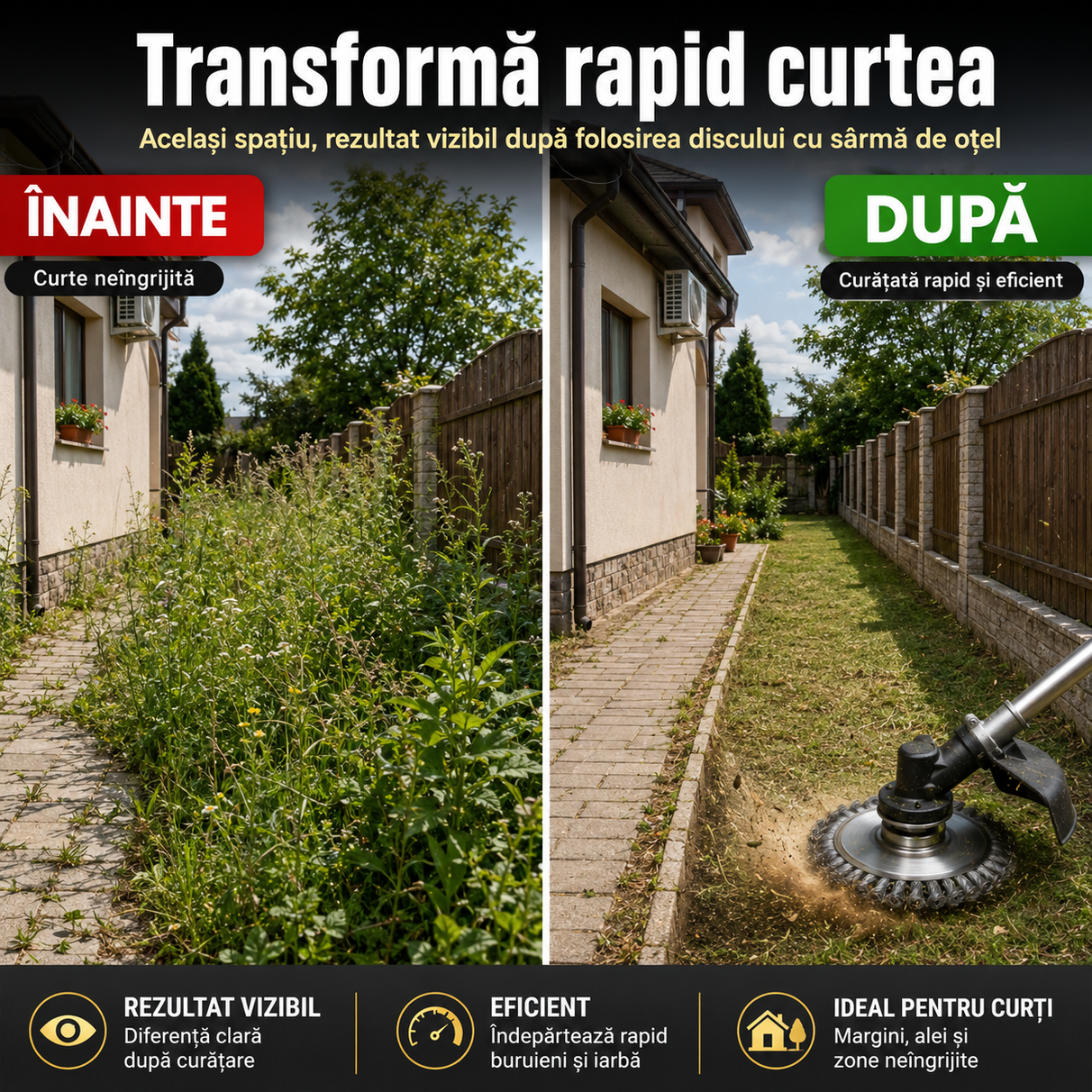 Disc Motocoasă cu Sârmă de Oțel