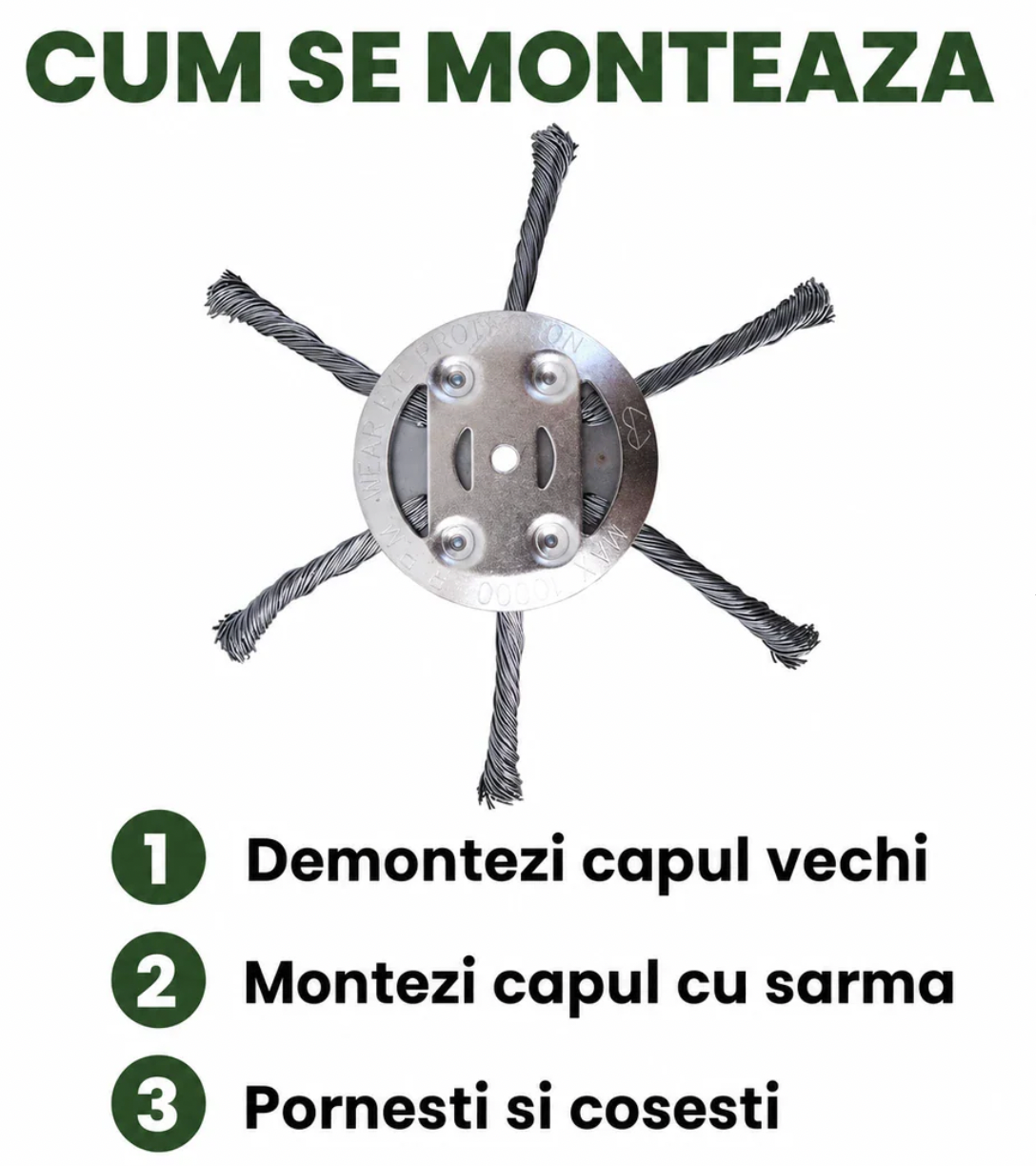 Disc Motocoasă cu Sârmă de Oțel