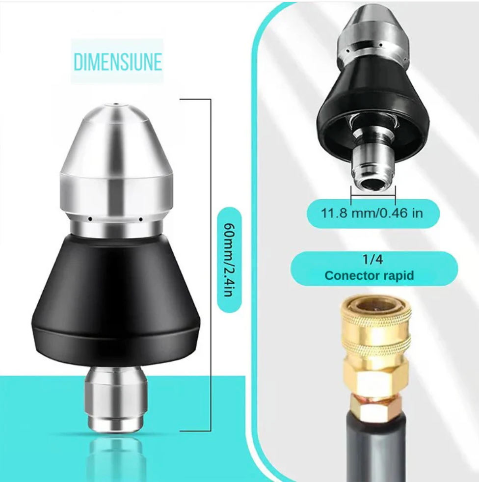 AquaBlast™ - Putere maximă împotriva țevilor înfundate