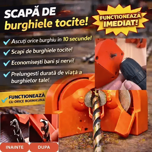DrillFix™ ⭐ | Dispozitiv Ascutit Burghie